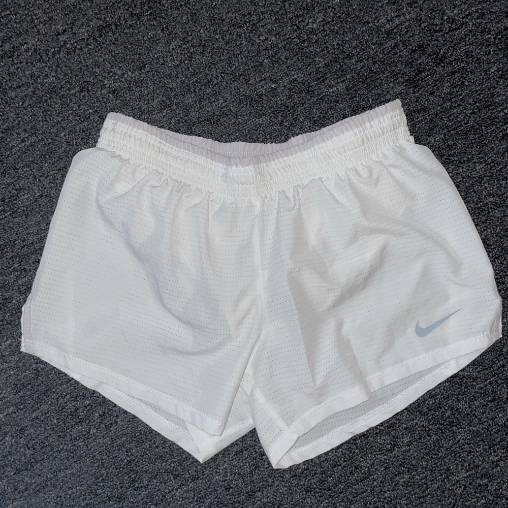 Nike white women’s running shorts